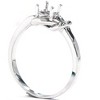 Pompeii3 14K White Gold Knot Solitaire Engagement Ring Setting - 2 of 4