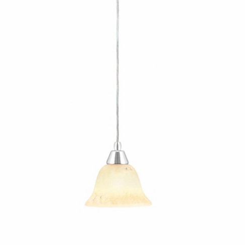 Toltec Lighting Any 1 - Light Pendant in  Chrome with 7" Italian Marble Shade - image 1 of 1