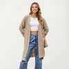 Anna-Kaci Women's Open Front Knit Cardigan with Relaxed Fit and Textured Detailing - 4 of 4