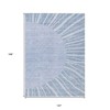 Denim Blue And Sky Blue Abstract Washable Indoor Outdoor Area Rug - 3 of 4