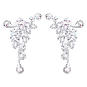 Unique Bargains Sparkling Elegant Wedding Crystal Rhinestone Applique for DIY Sewing - 1 of 4