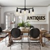 5-Light Chandelier for Dining Room - Adjustable Black Industrial Pendant Light with Clear Glass Shades - 4 of 4