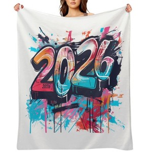 FIONECA Soft Flannel Blanket - Christmas Holiday Colors, 2029 New Year Celebration, Warm For Couch, Premium Quality & Durable - 50"¡Á60" - 1 of 1