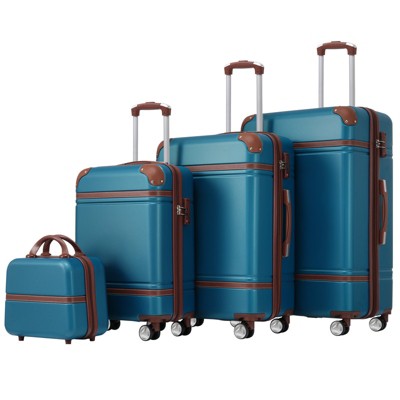Aukfa 4-Piece Hardshell Luggage Set with TSA Lock – 20” 24” 28” Spinner Suitcases & Cosmetic Case, Lightweight ABS, Expandable