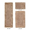 Shaggy Border Collection 3-Piece Bath Rug Set 100% Cotton Tufted Weave Ruffle Border Pattern Bathroom Rug for Machine Washable Bathmat - 2 of 4