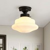 Dewdrop 1-Light Retro Classic Style Semi Flush Mount Light Curved Silhouette Form ETL for Living Room Entry - 4 of 4