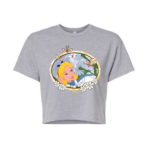 Women's - Disney - Alice In Wonderland Cropped Graphic T-Shirt - 1 of 4