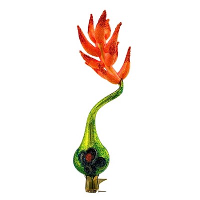 Morawski 7.5 Inch Bird Of Paradise Bud Clip On Spring Tree Ornament , Everyday Decor Ornament Summer Tropical (1PC)
