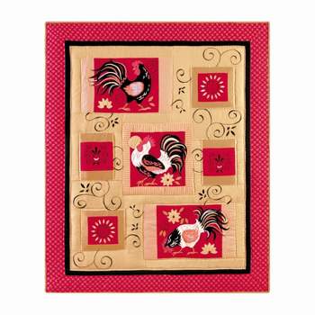 C&F Home Il Gallo & Rustic Rooster Cotton Quilted 50" x 60" Throw Blanket