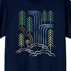 Adventure Society Waterfall And Pine Trees Men's Navy T-Shirt - 2 of 3