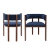 CLIHOME Unique Curved Back Design Wooden Dining Chair with Protective Pad (Set of 2) - 4 of 4