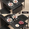 CuisinSmart 3-Piece Dining Table Set for 2, High Top Kitchen Bar Table with 3 Tier Storage Shelves & 2 Stool, Expandable Bar Dining Room Set - 4 of 4
