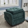 Modern Rocking Chair Accent Chair, Lazy Recliner Comfortable Fabric Leisure Sofa With Side Pockets For Bedroom Coffee Shop Office - 3 of 4