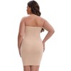 INSPIRE CHIC Women's Push-Up Strapless Bandeau Shaper Tummy Control Butt-Lifting Elastic Slim Fit Full Slip - 2 of 4