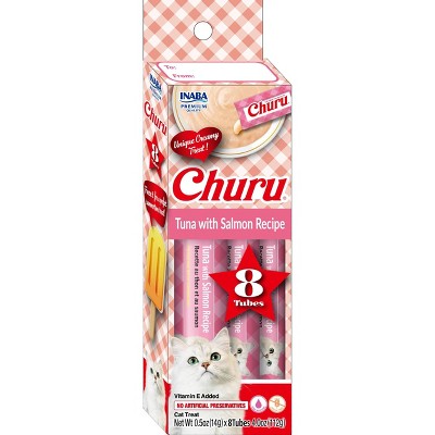 Inaba Churu Summer Tuna and Salmon Flavor Lickable Cat Treats - 4oz/8ct
