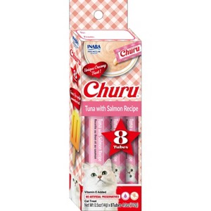 Inaba Churu Summer Tuna and Salmon Flavor Lickable Cat Treats - 4oz/8ct - 1 of 4