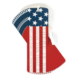 Dicksons Greater Love Red, White, and Blue 6 Inch Keepsake Tassels Bookmarks Pack of 12 - 1 of 4