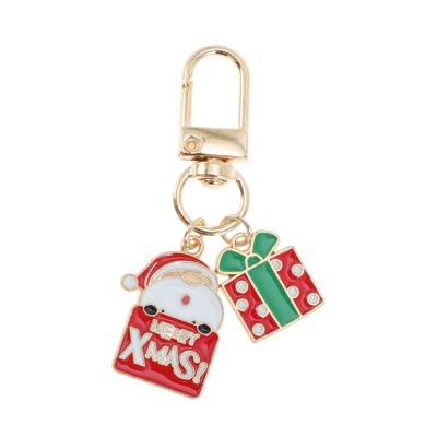 Unique Bargains Christmas Keychain Lobster Clasp Zinc Alloy Multicolored 2.17" 1 Pc
