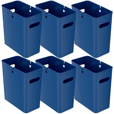 iTouchless SlimGiant Wastebasket 4.2 Gallon Blue 6-Pack