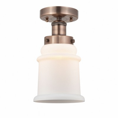 Canton - 1 Light Semi-Flush Mount In Industrial Style-11 Inches Tall and 6 Inches Wide