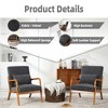 23"W Accent Chair Padding Lounge Arm Chair with Cushion and Pillow, Velvet/PU-ModernLuxe - 4 of 4