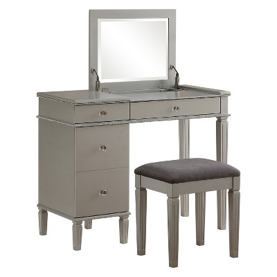 Alexanderia Silver Vanity - Linon