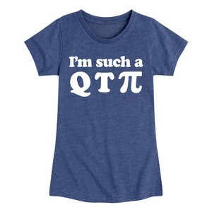 Girls' - Instant Message - I'm Such A Q T Pi Fitted Short Sleeve Graphic T-Shirt - 1 of 4