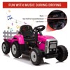 12V Ride on Tractor with Trailer and Remote Control,Toddler Kids Electric Vehicle Car with LED Headlights, Speed Up to 5mph - 2 of 4