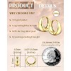 14K Gold & Silver Plated Chunky Hoops | Sterling Silver Posts, Hypoallergenic & Lightweight - 2 of 4