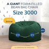 Ultimate Sack 3ft Bean Bag Chair, Oversized Comfortable Indoor Floor Lounger, Giant Foam-Filled Furniture for Relaxing, Hunter Suede - 3 of 4