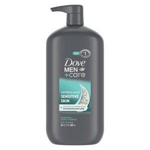 Dove Men+Care Sensitive Skin Body & Face Wash - Oatmeal & Aloe - 30 fl oz - 1 of 4