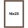 PosterPalooza | Elegant Brown Picture Frame - UV Acrylic, Foam Board Backing, Hanging Hardware - 2 of 4