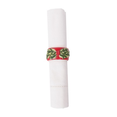 C&F Home Holly Napkin Ring St/4