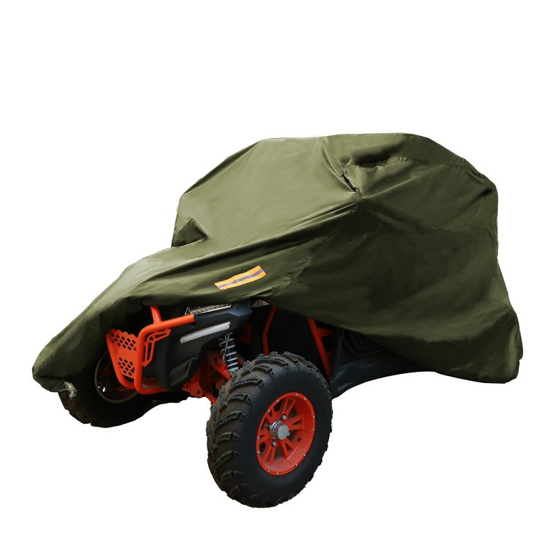 Unique Bargains UTV Cover Waterproof All Weather Protection Covers 210D 4-6 Seater Army Green, 1 of 6