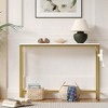 39.4" Industrial Console Table with USB Ports & Power Outlets, Multi-Purpose Entryway Table - 2 of 4