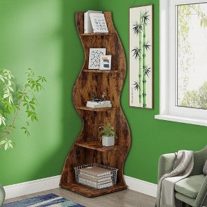 KTMBDW 5 Tier Bookshelf, Bookcase with Open Storage, Modern Tall Bookshelves Organizer, Floor Standing Book Shelf for Bedroom, Living Room,Home Office - 1 of 4
