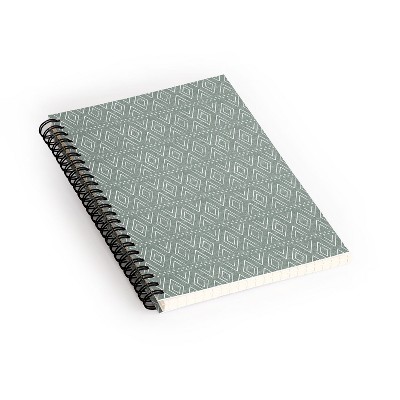 Little Arrow Design Co Farmhouse Diamonds Sage Spiral Notebook - Deny Designs