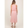 PinkBlush Pink Pleated Woven Maternity Midi Dress - 4 of 4