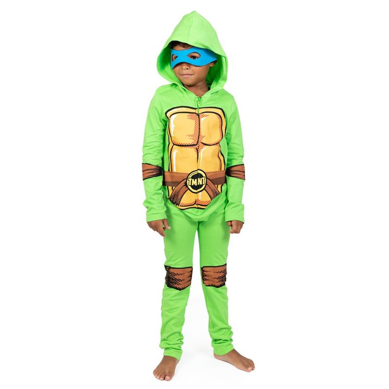 Teenage Mutant Ninja Turtles Baby Zip Up Cosplay Costume Coverall and Masks Newborn to Infant, 2 of 7