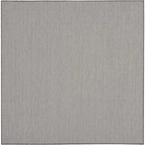 8'x8' Square Rug-Modern Texture Ivory And Charcoal