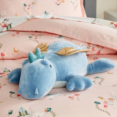 Детские мягкие игрушки Pillowfort Dragon Weighted Plush Kids' Throw Pillow Blue — фото 2