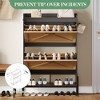 Shoe Cabinet with 2 Flip Drawers,, Freestanding Shoe Storage Cabinet for Front Door Entrance, Holds Up to 24 Pairs of Shoes, Dry and Wet Separation, - 3 of 4