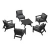WestinTrends Avalon Outdoor 6-Piece Modular Sectional Patio Furniture Sofa Set, Black/Gray - 4 of 4