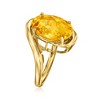 Ross-Simons 5.00 Carat Citrine Wavy Ring in 18kt Gold Over Sterling - 3 of 4