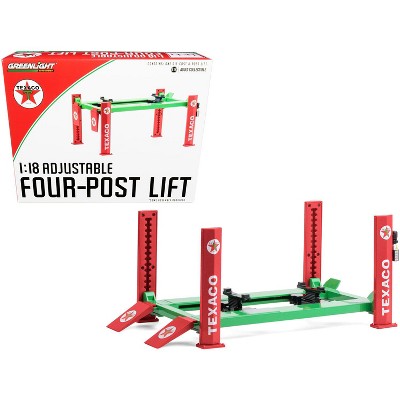 Adjustable Four Post Lift "Texaco" for 1/18 Scale Diecast Model Cars by Greenlight