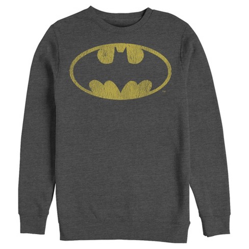 Men's Batman Logo Retro Caped Crusader Sweatshirt : Target