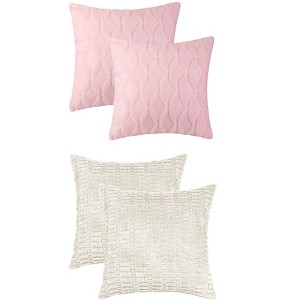 REGALWOVEN 4 Pcs Modern Solid Texture Throw Pillow Covers - 1 of 4