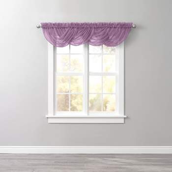 BrylaneHome  Sheer Voile Toga Valance Window Curtain