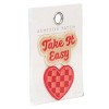 Take it Easy Checkered Heart Adhesive Patch - Horizon Group - 4 of 4
