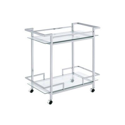 Lucca Bar Cart Chrome - Picket House Furnishings